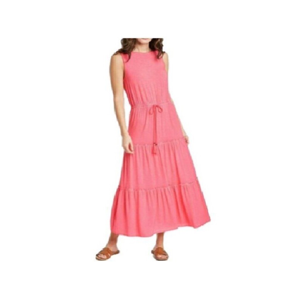 Knox Rose Tiered Sleeveless Dress Pink